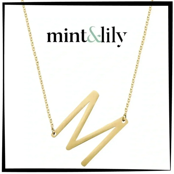 mint & lily Jewelry - Mint & Lily Statement Initial Necklace - M